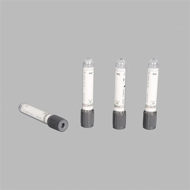 PET/ Glass Grey Top Glucose Blood Collection Tube